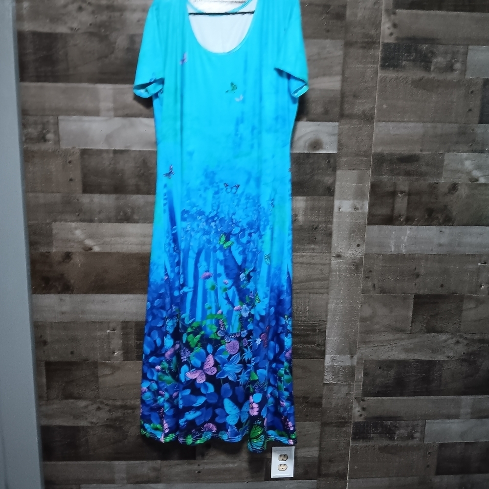 Blue Floral Maxi Dress